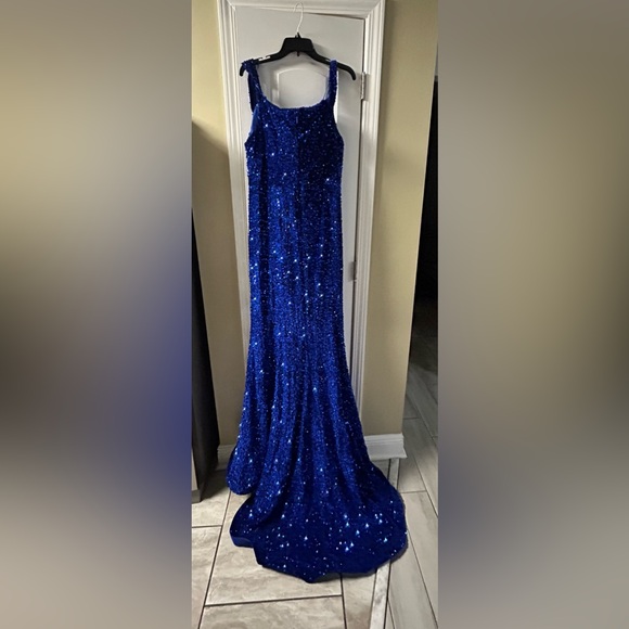 Fashion Nova Elegant Blue Sequin Dress - Picture 3 of 5